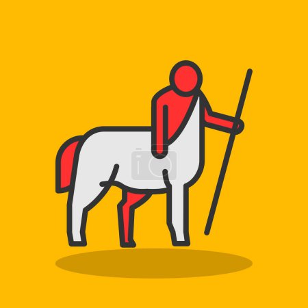 Téléchargez les illustrations : Icône Centaure, style ligne mince - en licence libre de droit