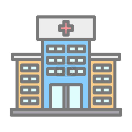 Illustration for Hospital web icon simple illustration - Royalty Free Image