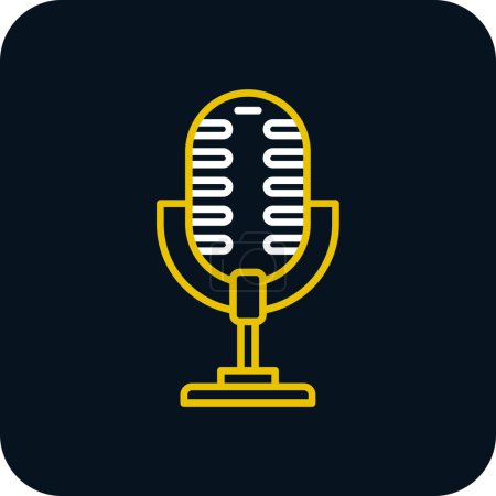 Illustration for Microphone icon, vector illustration simple design - Royalty Free Image