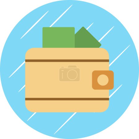 Téléchargez les illustrations : Wallet icon, vector illustration simple design - en licence libre de droit
