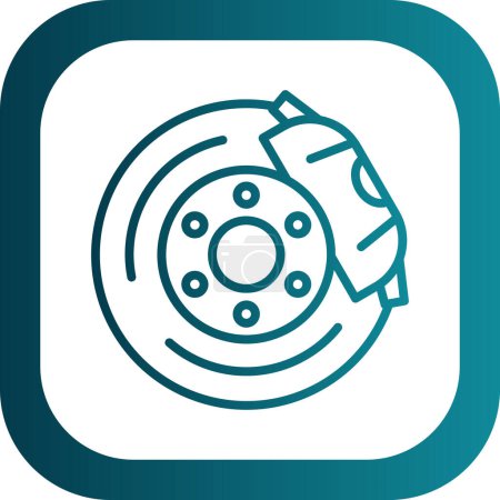 Illustration for Brake disc icon simple design illustration isolated - Royalty Free Image