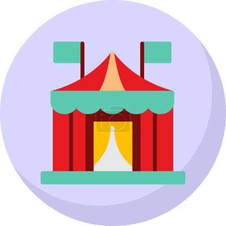 Zirkuszelt Symbol einfache Design-Illustration