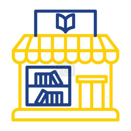 Illustration for Book shop icon, vector illustration simple design - Royalty Free Image
