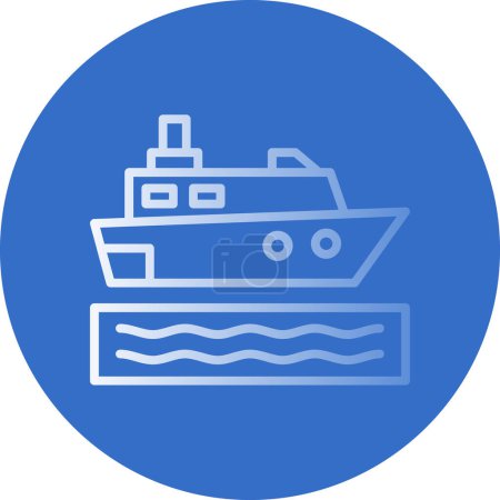 Illustration for Simple Cruise ship vector illustration design - Royalty Free Image