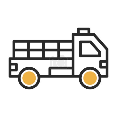 Téléchargez les illustrations : Illustration vectorielle de l'icône camionnette - en licence libre de droit