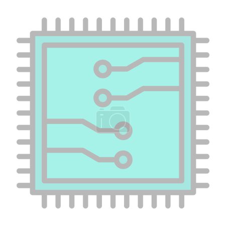 Ilustración de Chip icon, vector illustration simple design - Imagen libre de derechos