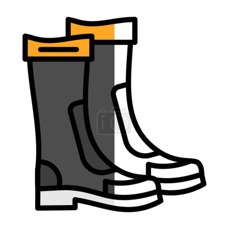 Welly Stiefel Symbol, Vektor Illustration Design