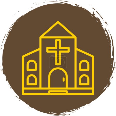 Ilustración de Church icon, vector illustration simple design - Imagen libre de derechos