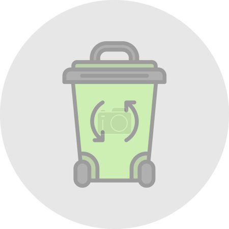Illustration for Recycle Bin icon, vector illustration simple design - Royalty Free Image