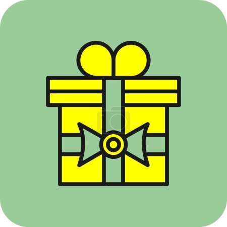 Téléchargez les illustrations : Boîte cadeau icône vectorielle - en licence libre de droit