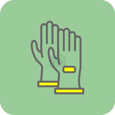 Illustration for Player gloves icon vector illustration - Royalty Free Image