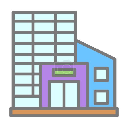 Illustration for Simple Shopping center icon, vector illustration - Royalty Free Image