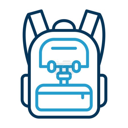 Illustration for Backpack icon, graphic design, vector illustration - Royalty Free Image