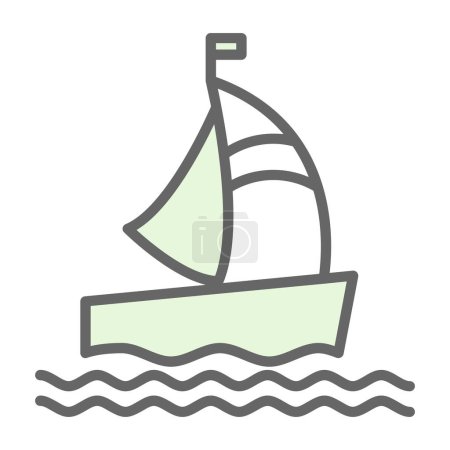 Ilustración de Barco icono web ilustración simple - Imagen libre de derechos