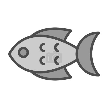 Ilustración de Icono de pescado, vector ilustración diseño simple - Imagen libre de derechos