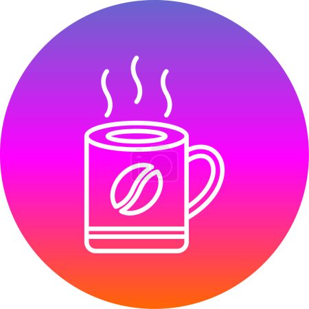 Illustration for Coffee mug icon. thin line design. vector illustration. - Royalty Free Image
