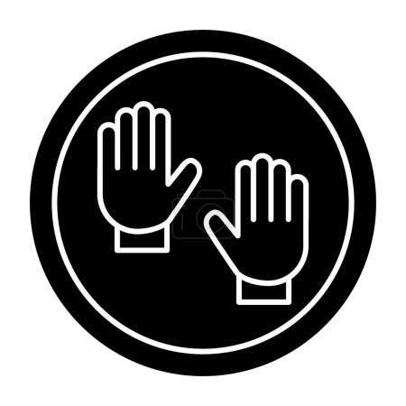 Illustration for Gloves web icon vector illustration - Royalty Free Image