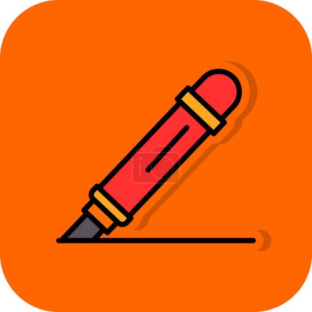 Ilustración de Marcador icono de la pluma, vector ilustración diseño simple - Imagen libre de derechos