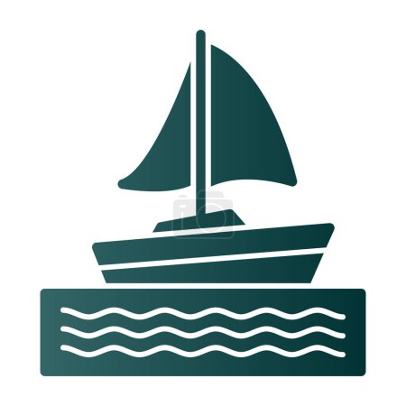 Ilustración de Barco de vela. icono web ilustración simple - Imagen libre de derechos