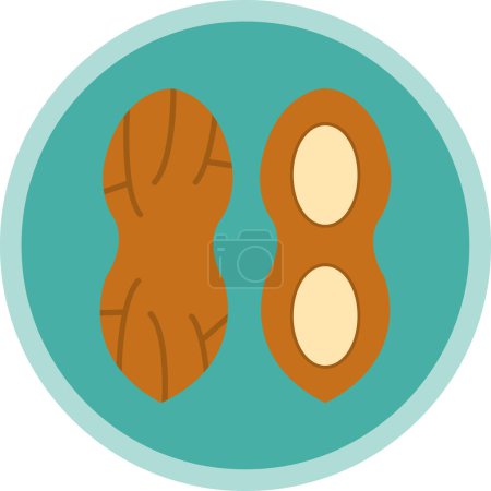 Ilustración de Cacahuetes icono web, vector de ilustración - Imagen libre de derechos