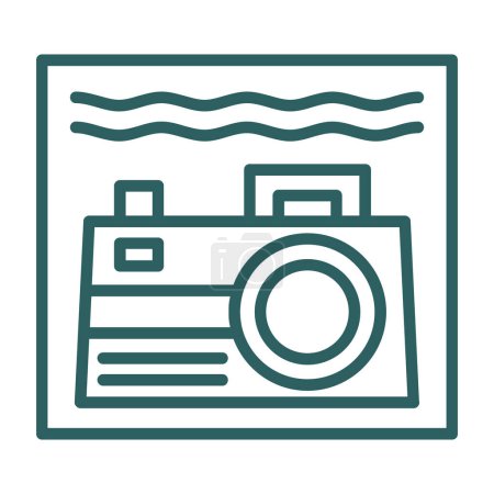 Ilustración de Cámara submarina. icono web ilustración simple - Imagen libre de derechos