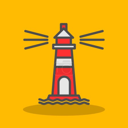 Illustration for Lighthouse. web icon simple illustration - Royalty Free Image
