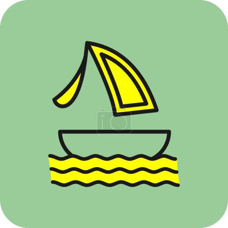 Illustration for Surfing boat icon vector illustration design - Royalty Free Image