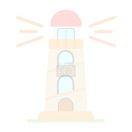 Ilustración de Faro. icono web ilustración simple - Imagen libre de derechos