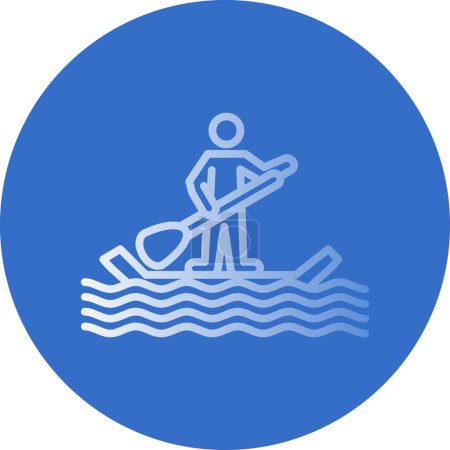 Téléchargez les illustrations : Paddle icône de surf illustration de conception simple isolé - en licence libre de droit