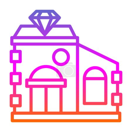 Jewelry store web icon, vector illustration 