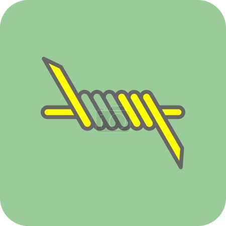 Illustration for Barbed wire web icon, vector illustration - Royalty Free Image