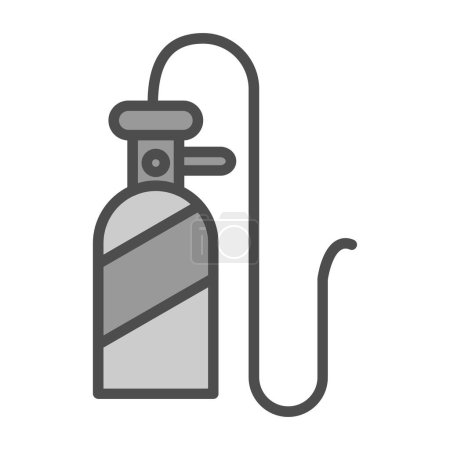 Illustration for Oxygen tank icon simple design illustration isolated - Royalty Free Image