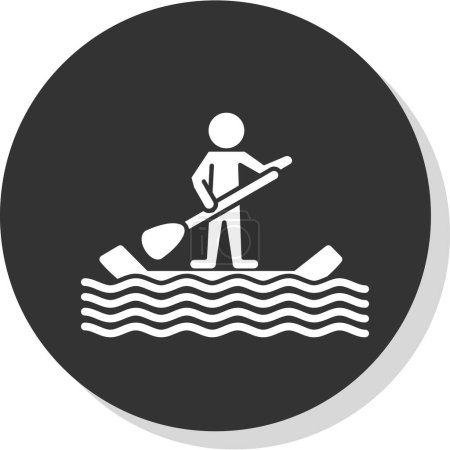 Ilustración de Icono de surf de paleta ilustración diseño simple aislado - Imagen libre de derechos