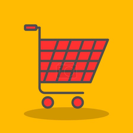 Illustration for Shopping cart icon. vector illustration - Royalty Free Image