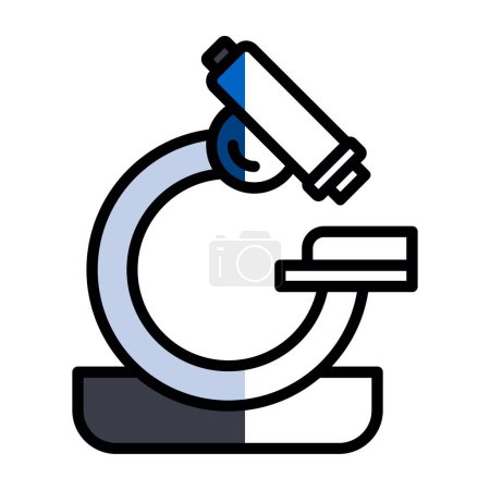 Ilustración de Icono del microscopio, ilustración vectorial diseño simple - Imagen libre de derechos