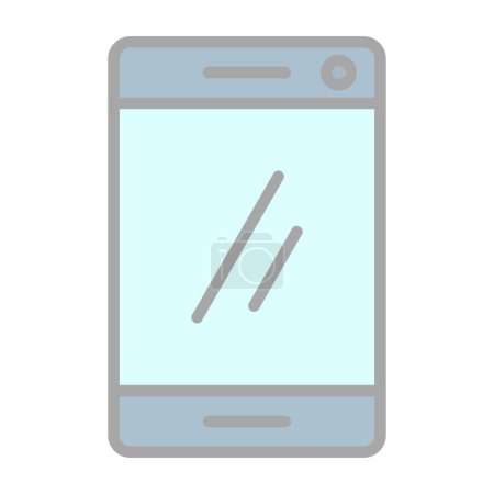 Téléchargez les illustrations : Icône smartphone, illustration vectorielle design simple - en licence libre de droit