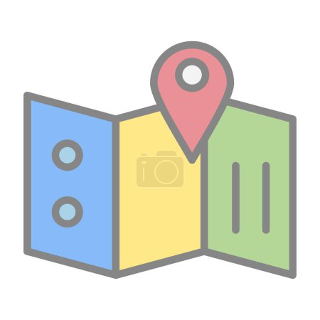 Illustration for Map pin location icon in flat style - Royalty Free Image