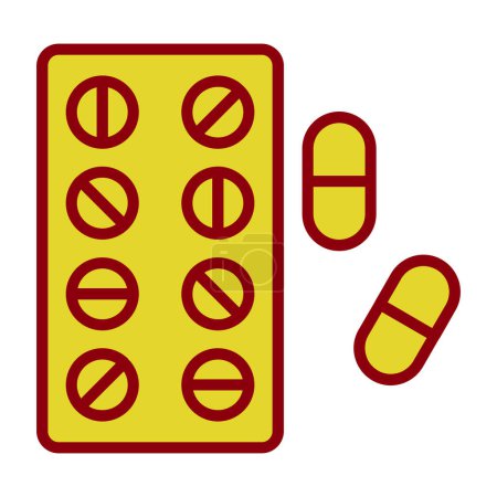 Illustration for Pills icon, vector illustration design - Royalty Free Image