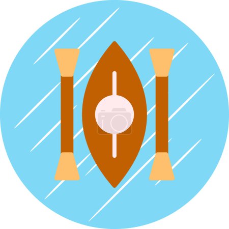 Ilustración de Ilustración vectorial de Kayak icono plano - Imagen libre de derechos