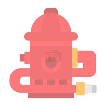 Illustration for Fire hydrant icon vector - Royalty Free Image