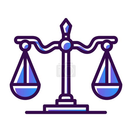Ilustración de Escala de justicia icono web ilustración simple - Imagen libre de derechos