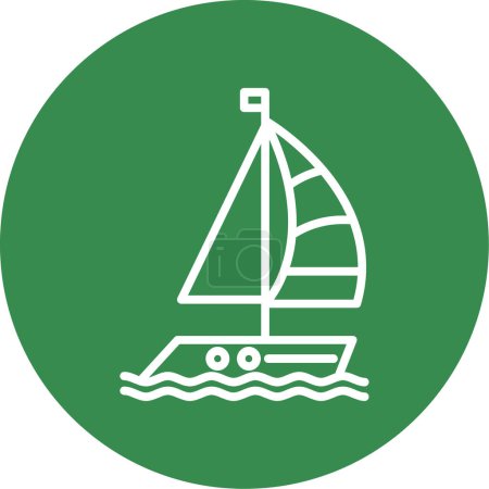 Photo for Boat web icon simple illustration - Royalty Free Image