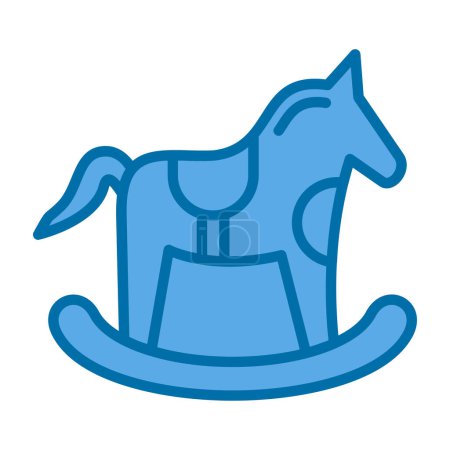 Téléchargez les illustrations : Icône de jouet de cheval à bascule, illustration vectorielle - en licence libre de droit