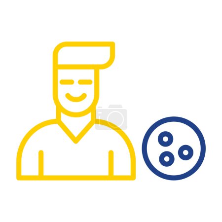 Illustration for Golf player icon. vector illustration - Royalty Free Image