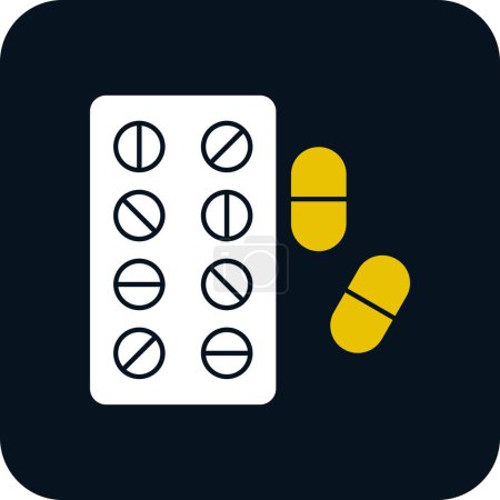Illustration for Pills icon, vector illustration design - Royalty Free Image