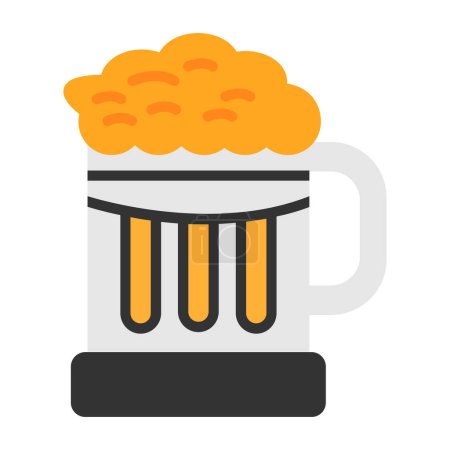 Illustration for Beer mug icon in flat style - Royalty Free Image