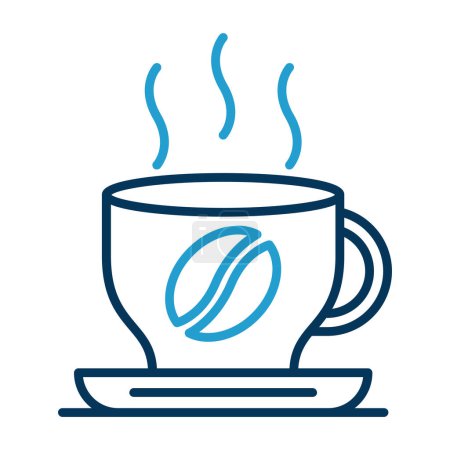 Illustration for Hot coffee icon, vector illustration - Royalty Free Image