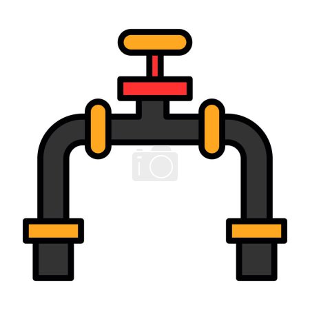 Illustration for Pipe icon, vector illustration simple design - Royalty Free Image