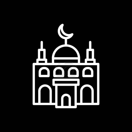 Téléchargez les photos : Icône de mosquée, illustration vectorielle design simple - en image libre de droit