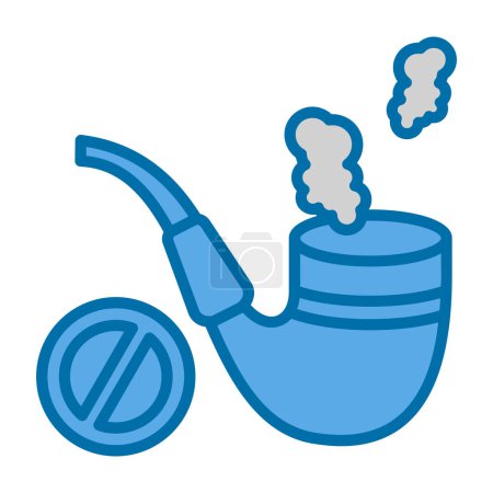 smoking pipe icon, vector illustration simple design